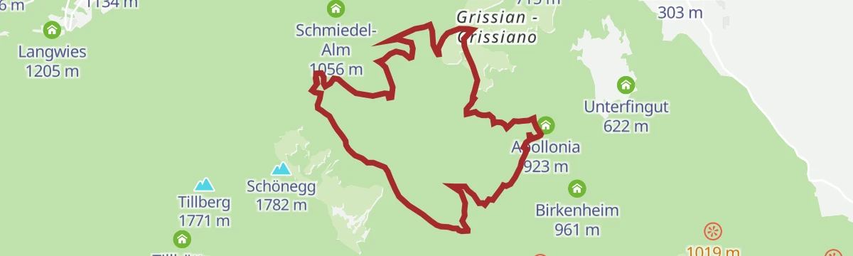 Route map: Da Sirmiano di Sopra a Grissiano
